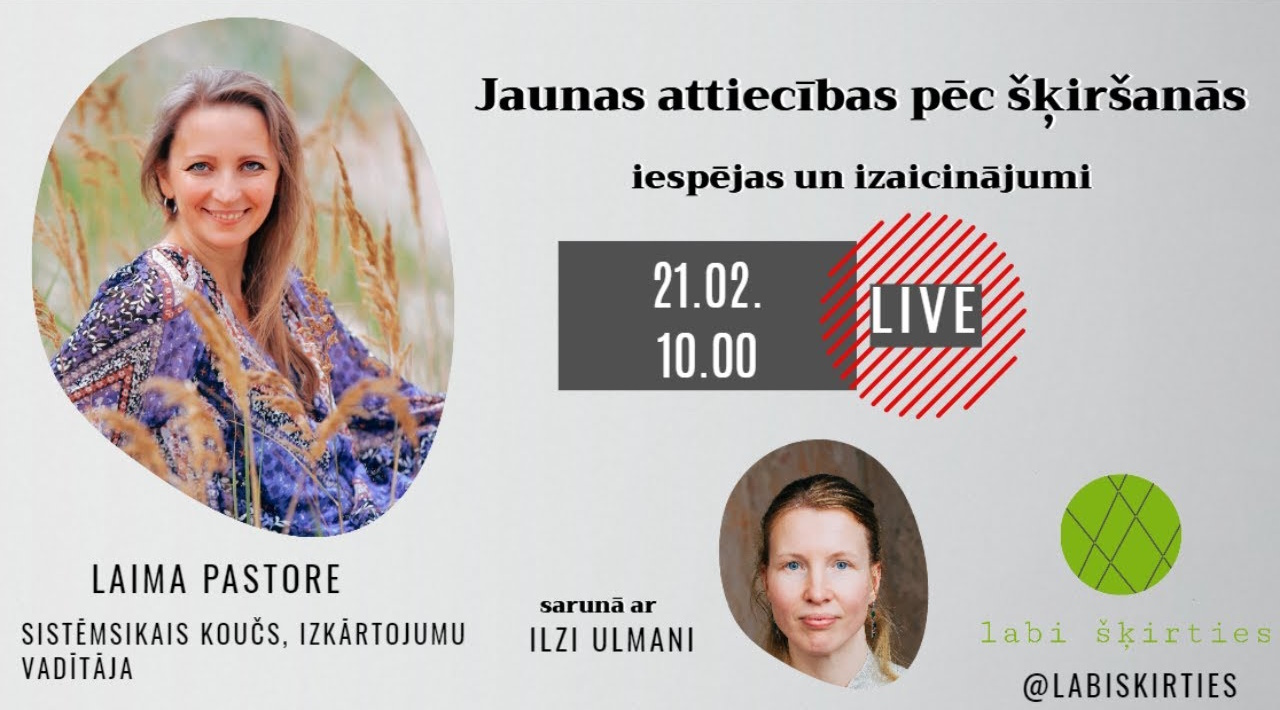 Read more about the article Video: “Jaunas attiecības pēc šķiršanās – iespējas un izaicinājumi”. Saruna ar Laimu Pastori. #6