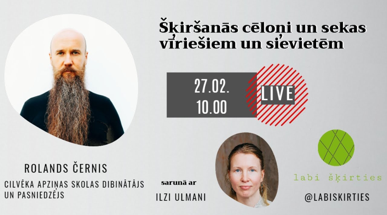 Read more about the article Video: “Šķiršanās cēloņi un sekas vīriešiem un sievietēm “. Saruna ar Rolandu Černi. #7