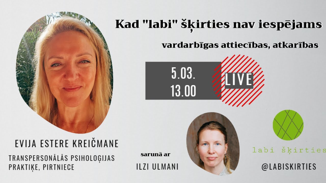 Read more about the article Video: “Kad labi šķirties nav iespējams”. Vardarbība, atkarības. Saruna ar Eviju Esteri Kreičmani. #8